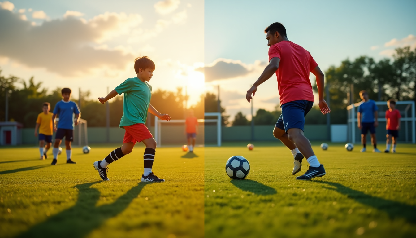 Kids soccer vs Adults soccer