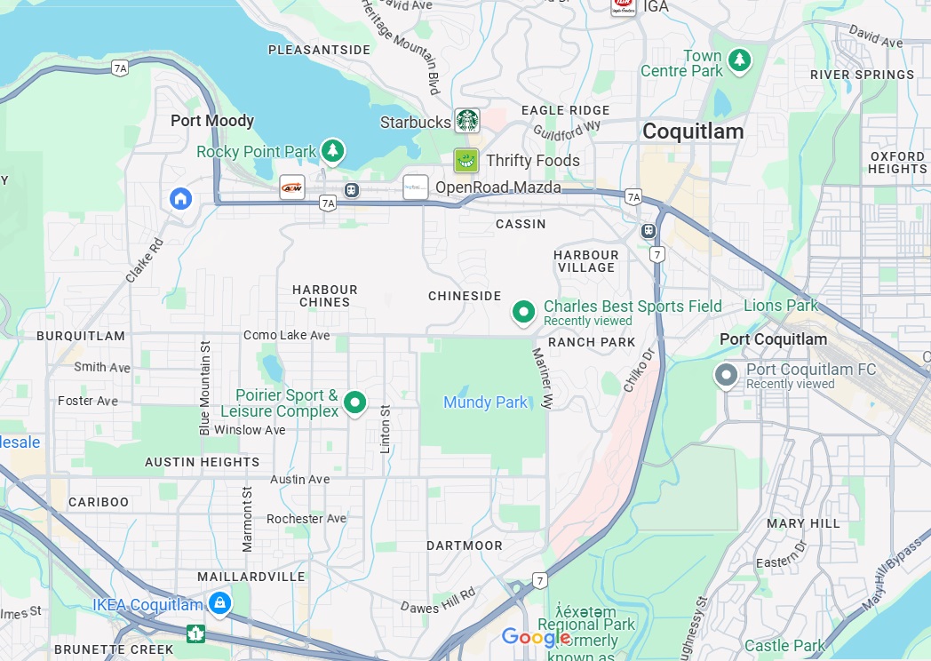 Coquitlam Kids Soccer Training Locations